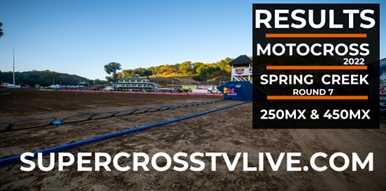 Spring Creek National Motocross Results 2022