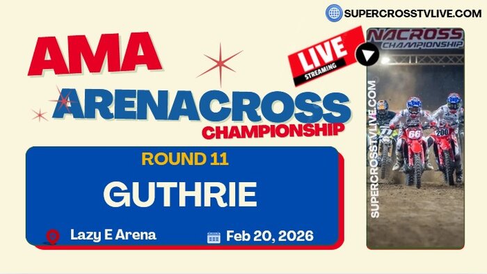 Rd 11: Guthrie AMA Arenacross Championship Live Stream 2026