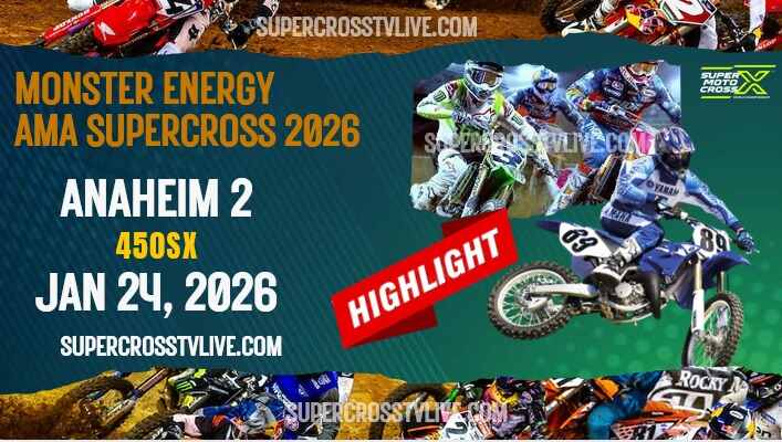 AMA Supercross Anaheim 2 450SX Highlights 2026